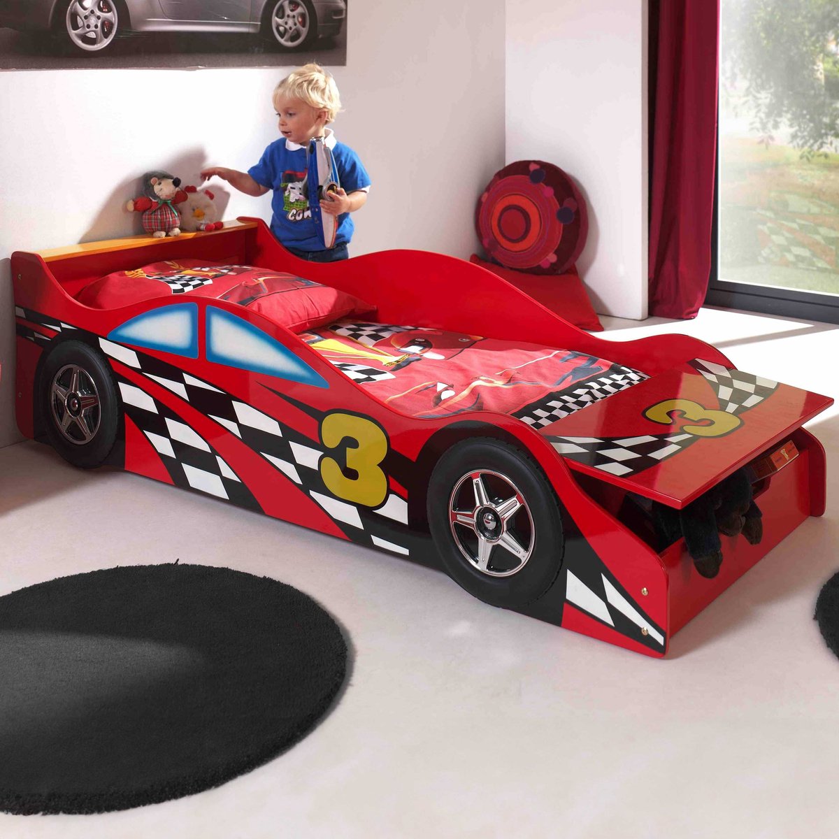 Vipack Bed Race car - 70 x 140 cm - rood