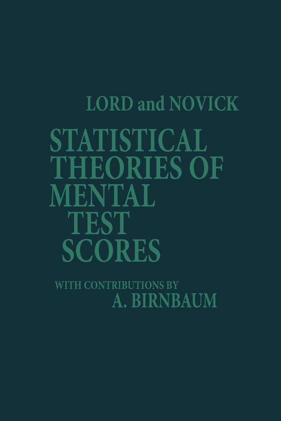 Statistical Theories of Mental Test Scores - cover