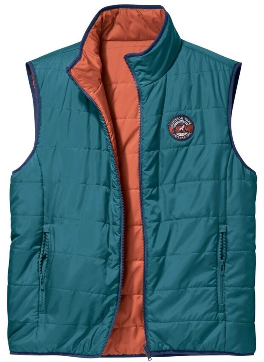 ATLAS FOR MEN Dubbelzijdige bodywarmer Heren Verkrijgbaar in grote maten Blauw