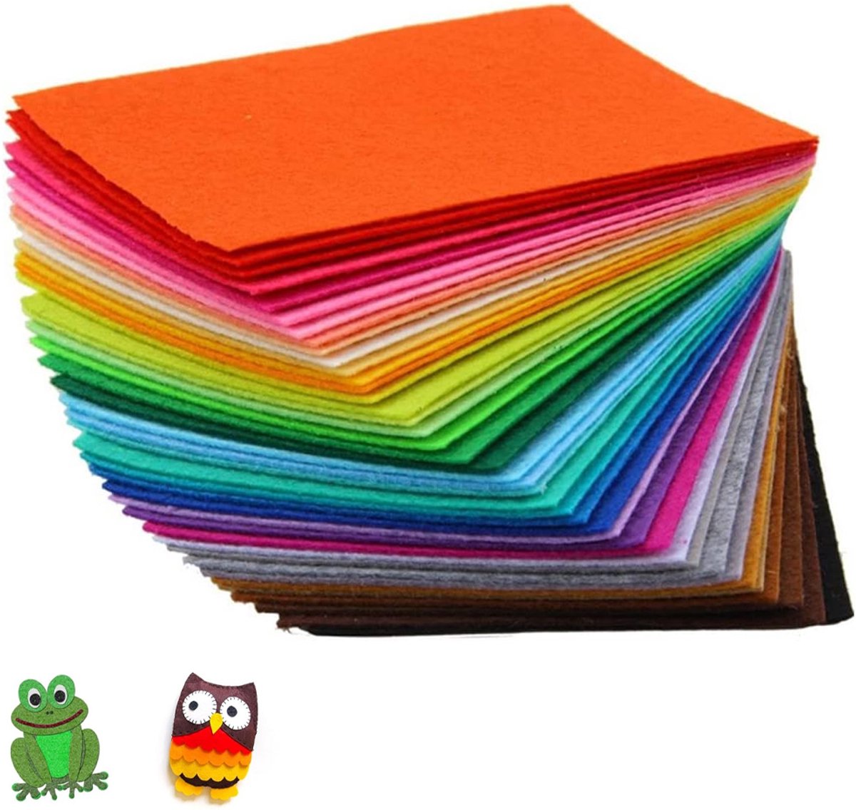 MDUG 40 stukjes gekleurd vilt - 20 cm x 30 cm - Meerkleurige viltvierkantjes - Geschikt voor knutselen, patchwork, naaien, doe-het-zelfprojecten thuis en op school - Papierknipsels
