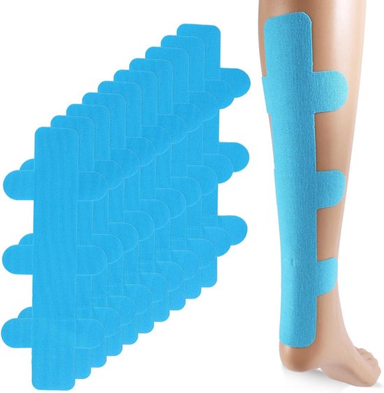 Foto: Souqone sporttape achillespees kinesiologietape ademend latexvrij elastisch spierondersteuning achillespees geschikt voor sporten 10 stuks versnellende genezing zwart 
