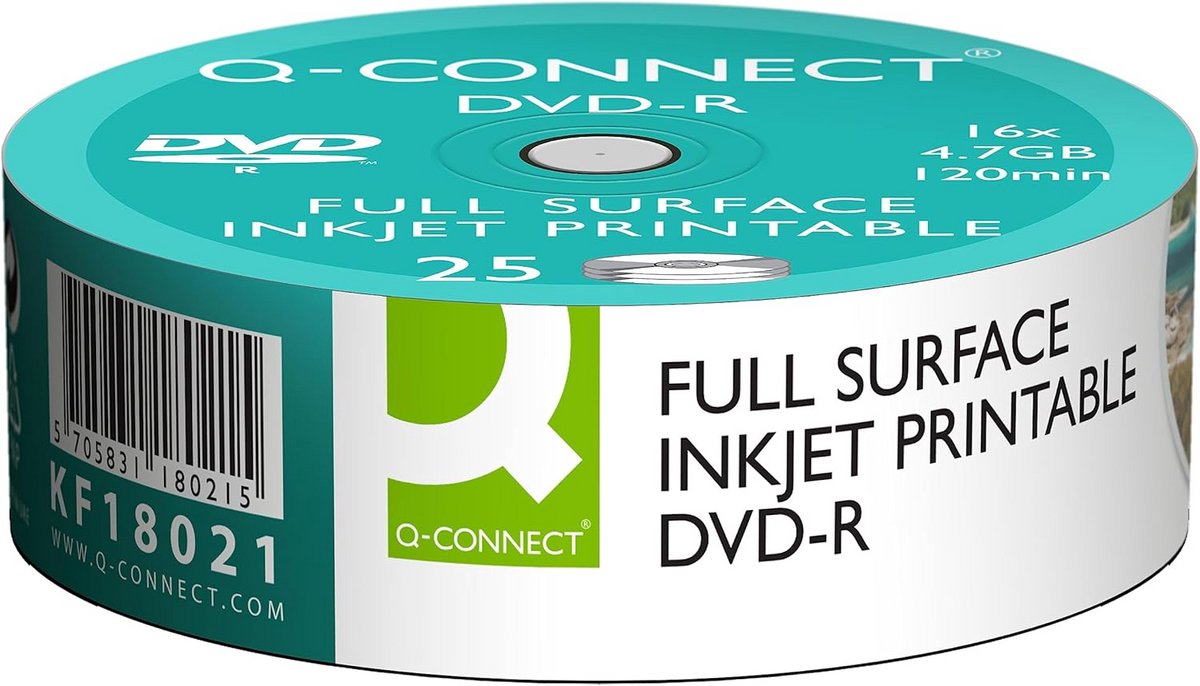 16 x 4.7 GB Inkjet Printable DVD-R Schijf (Verpakking van 25)