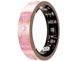 WizBay Premium Select® Bohemian Smart Ring - Cherry Blossom Pink - Hartslag, Slaap en Zuurstofmeting - Activiteitstracker - Maat 7
