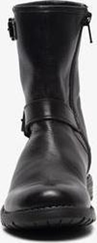 | Hush Puppies leren meisjes enkellaarsjes Zwart | Hush Puppies leren meisjes enkellaarsjes Zwart