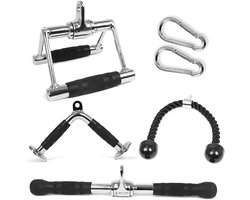Tricep Cable Pull Down Machine Accessories - V-Grip with Rotation for Strength Training