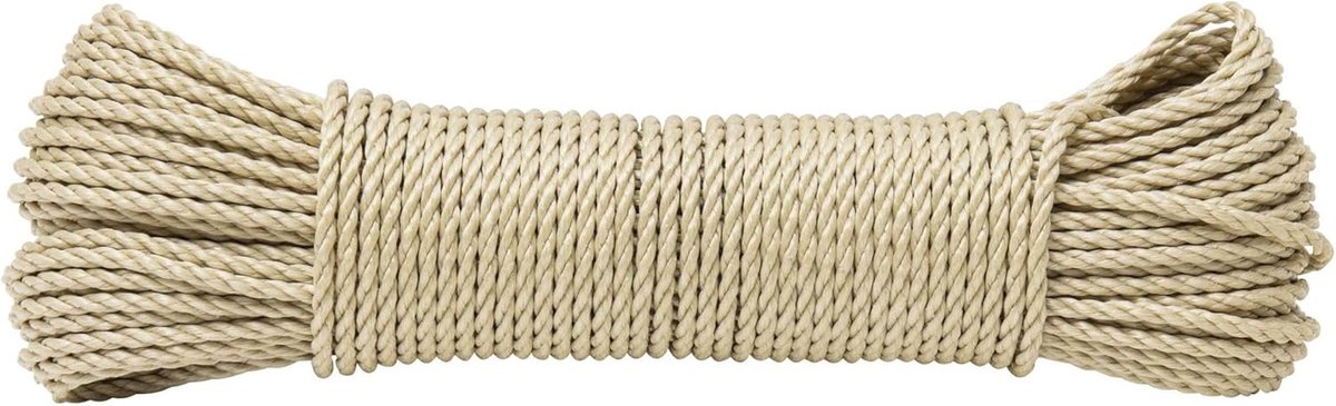 Beige Touw 40m Ø 4,5mm - Hoogwaardige Kwaliteit voor Doe-Het-Zelf Projecten