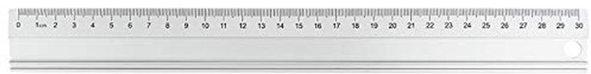 Metalen Liniaal 30 cm - Antislip Liniaal voor School, Knutselen en Doe-Het-Zelf