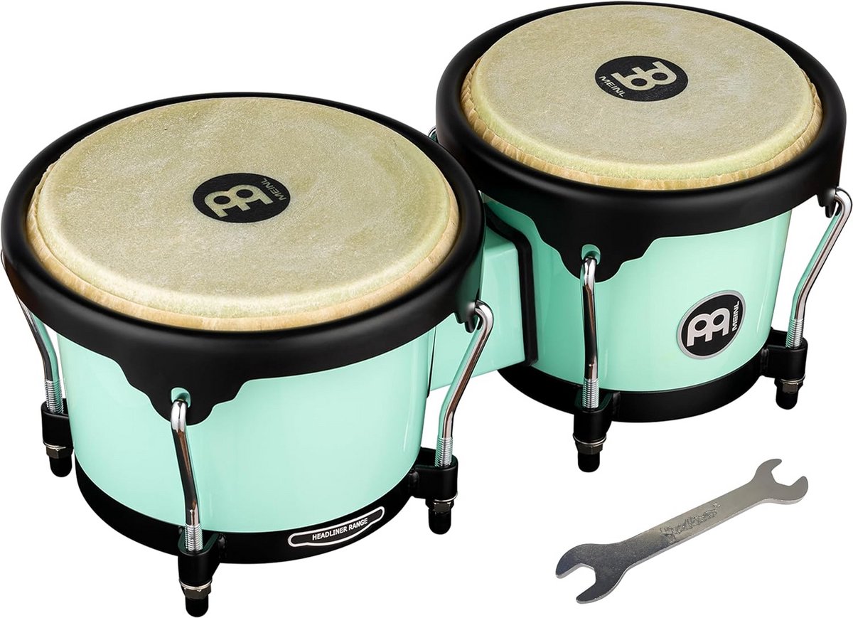 Bongo Instrumenten - Speciale Editie - 6 1/2" Macho & 7 1/2" Hembra - Zeegroen