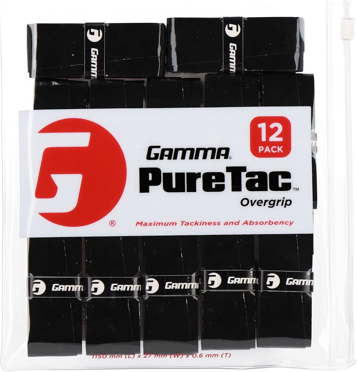 Tennis Overgrip, Extra Plakkerig, Duurzaam en Vochtabsorberend - Wit of Zwart (1, 3 of 12 Stuks)