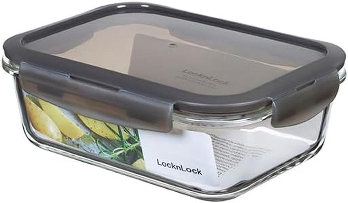 Rechthoekige Oven Glas Vershouddoos 1 liter - Vaatwasser- en Ovenbestendig