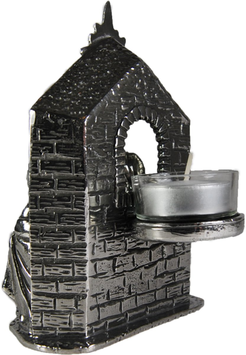 Kerststal met waxinelicht Groot - Kerstdecoratie - Waxinelichthouder Kerst - Miniatuur kerststal - Sfeervol - Uniek en handgemaakt