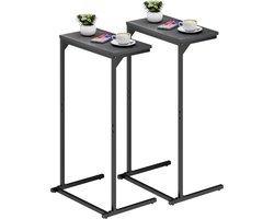 Set van 2 C-vormige bijzettafels 73 cm hoog - Tafeltje voor naast de bank of bed