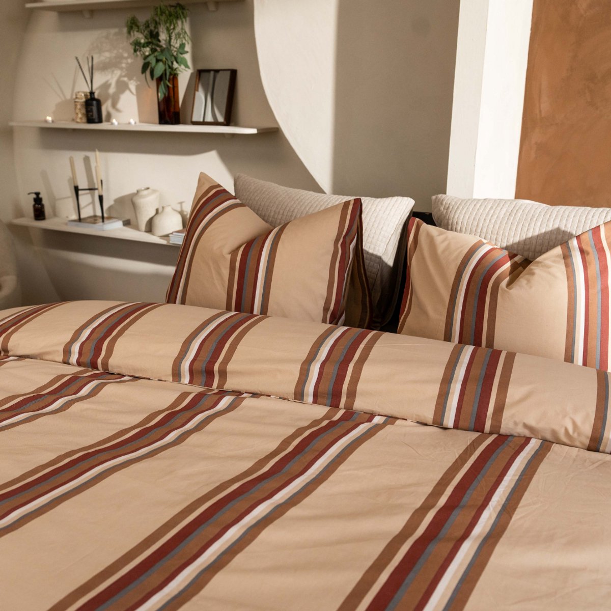 Kayori Agui Dekbedovertrek Tencel - 140x200-220 + 1 sloop - Eenpersoons - Zacht & Verkoelend - Zand