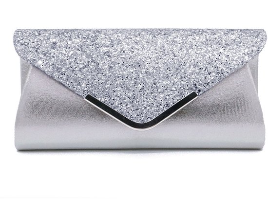 Mayoii Glitterende strass tas voor dames, diamantglitter, zwart en zilver, clutch voor bruiloften, bals, feesten, ruime portemonnee met ketting schouderriem Mayoii Glitterende strass tas voor dames, diamantglitter, zwart en zilver, clutch voor bruiloften, bals, feesten, ruime portemonnee met ketting schouderriem