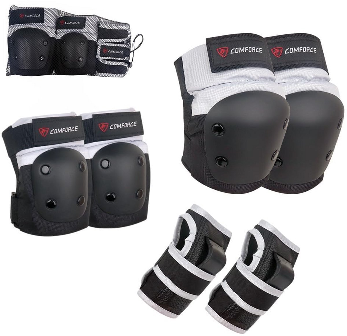 Beschermende Set voor Kinderen: Knie-, Elleboogbeschermers en Polsbeschermers voor Skaten en Fietsen Beschermende Set voor Kinderen: Knie-, Elleboogbeschermers en Polsbeschermers voor Skaten en Fietsen