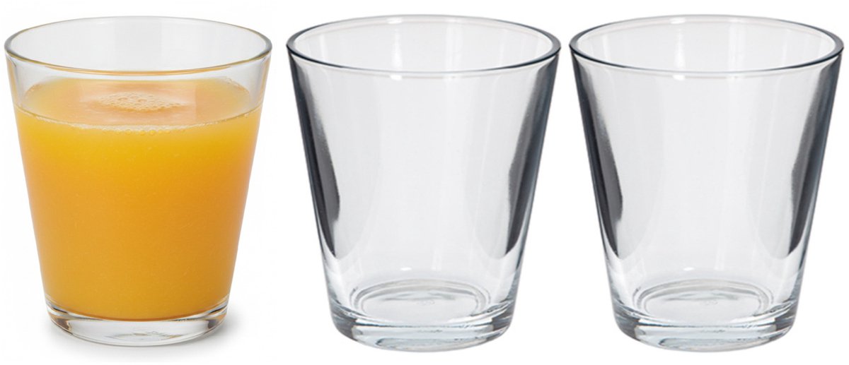 Alessandro Drinkglazen Conical Crystal - 12x stuks - glas - 230 ml - H9 cm - waterglazen - Frisdrank - Sapglazen