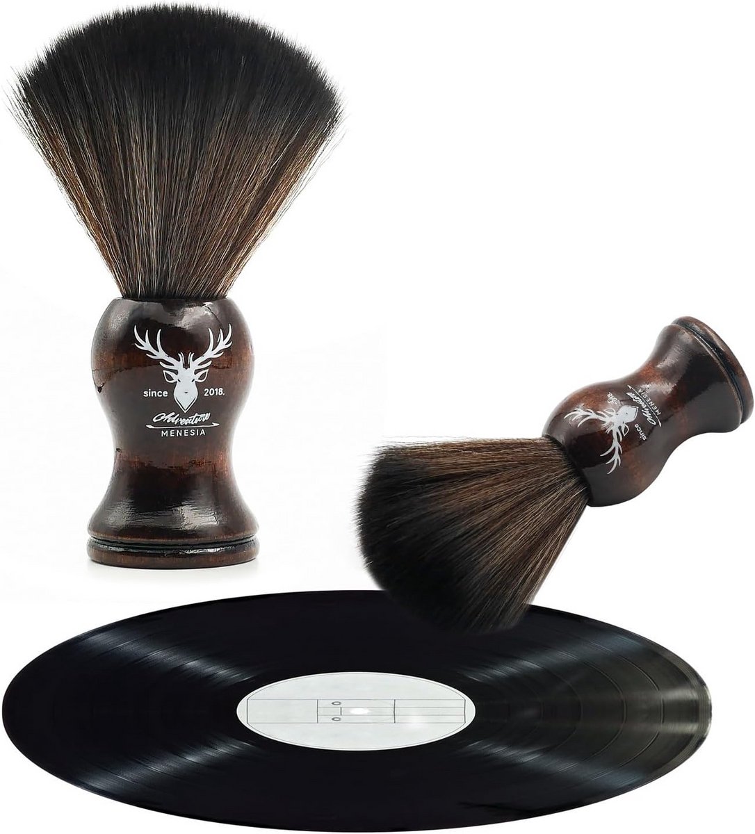 Antistatische Vinyl Platenborstel met Houten Handvat voor Diepe Reiniging