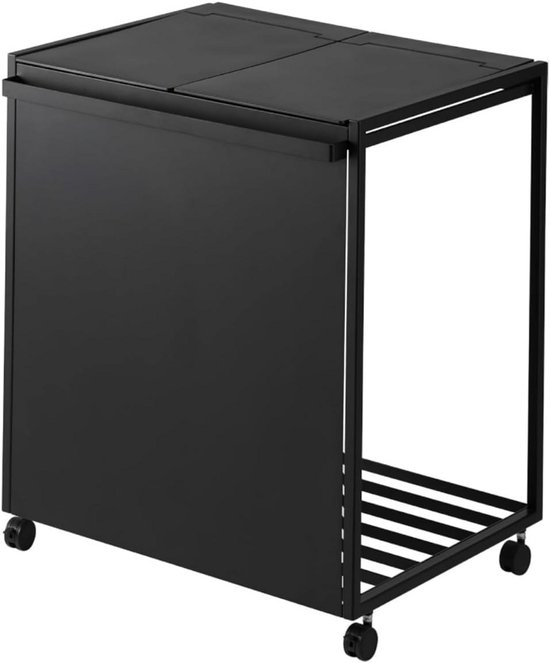 Outsunny Tuingereedschapsorganizer Met Wielen - 40 Vakken, 9 Haken, Metalen Garage Houder Zwart