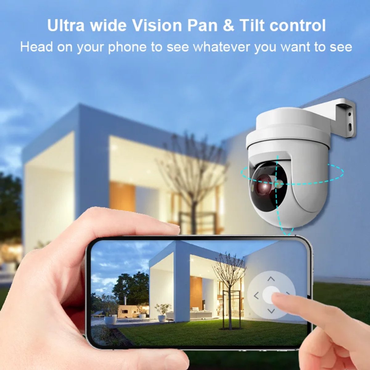 Buiten camera, 4MP, met geheugen kaart slot. Werkt op de Tuya en Smartlife app.
