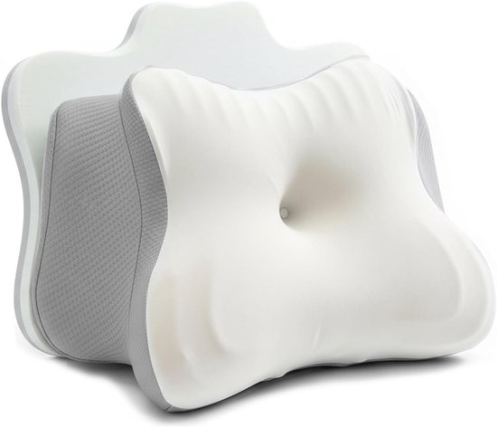 Elviros Memory Foam CPAP-kussen voor zijslapers, ergonomisch in hoogte en hardheid verstelbaar nekkussen voor CPAP-gebruikers, compatibel met verschillende maskers, zij- en rugslapers