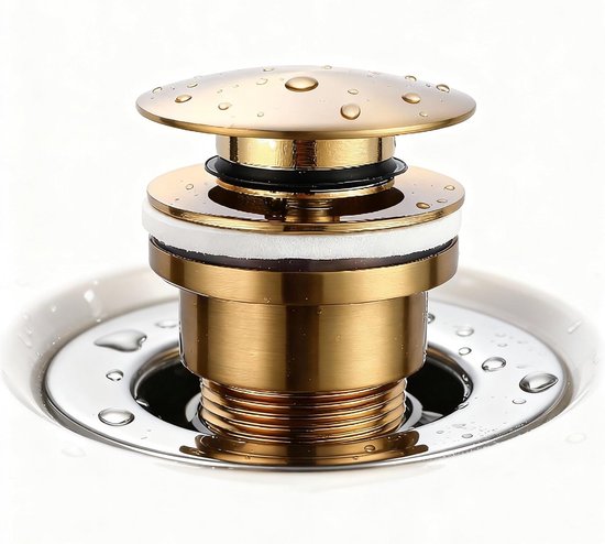 click waste afvoerplug - Zonder overloop, Glans wit