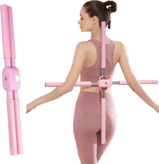 Bâton Correcteur De Posture Yoga - Noyau Acier Inoxydable, Mousse, Pour Dos Et Nuque, étirement Et Alignement