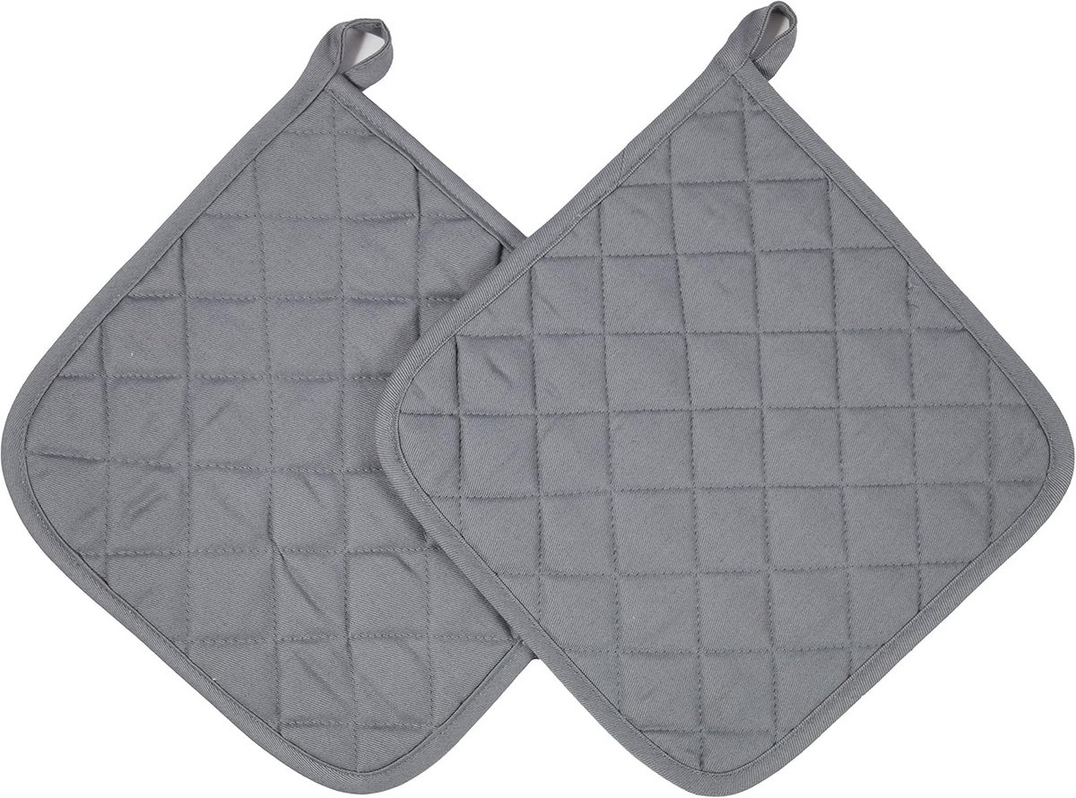 Set van 2 Katoenen Pannenlappen 24x24 cm - Hittebestendige Keukenbenodigdheden