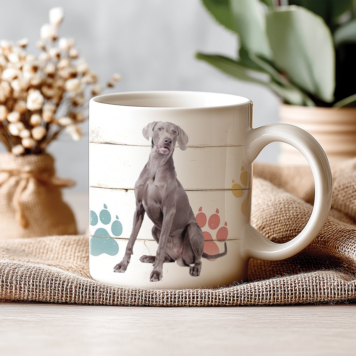 Mok - 330 ML - Hond - Weimaraner - Koffiemok - Theemok - Thee of Koffie - Koffiebeker - Koffietas Geschenk Cadeau
