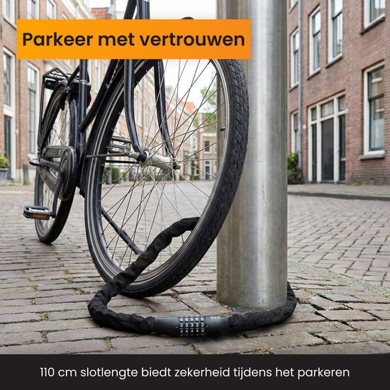 Slot een fietsslot met 5-cijferige numerieke code, hoge beveiliging