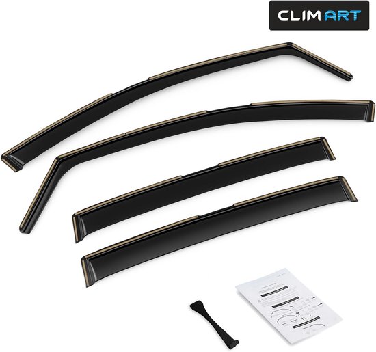 Regenschermen voor deuren (4-delige set) voor Kia Sportage 2016-2022 - In-Channel Winddeflectors Zwart van Merkloos — afbeelding 5