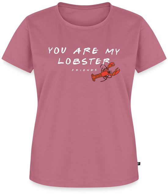 T-shirt femme rose avec inscription 'YOU ARE MY LOBSTER FRIENDS' et un homard rouge.