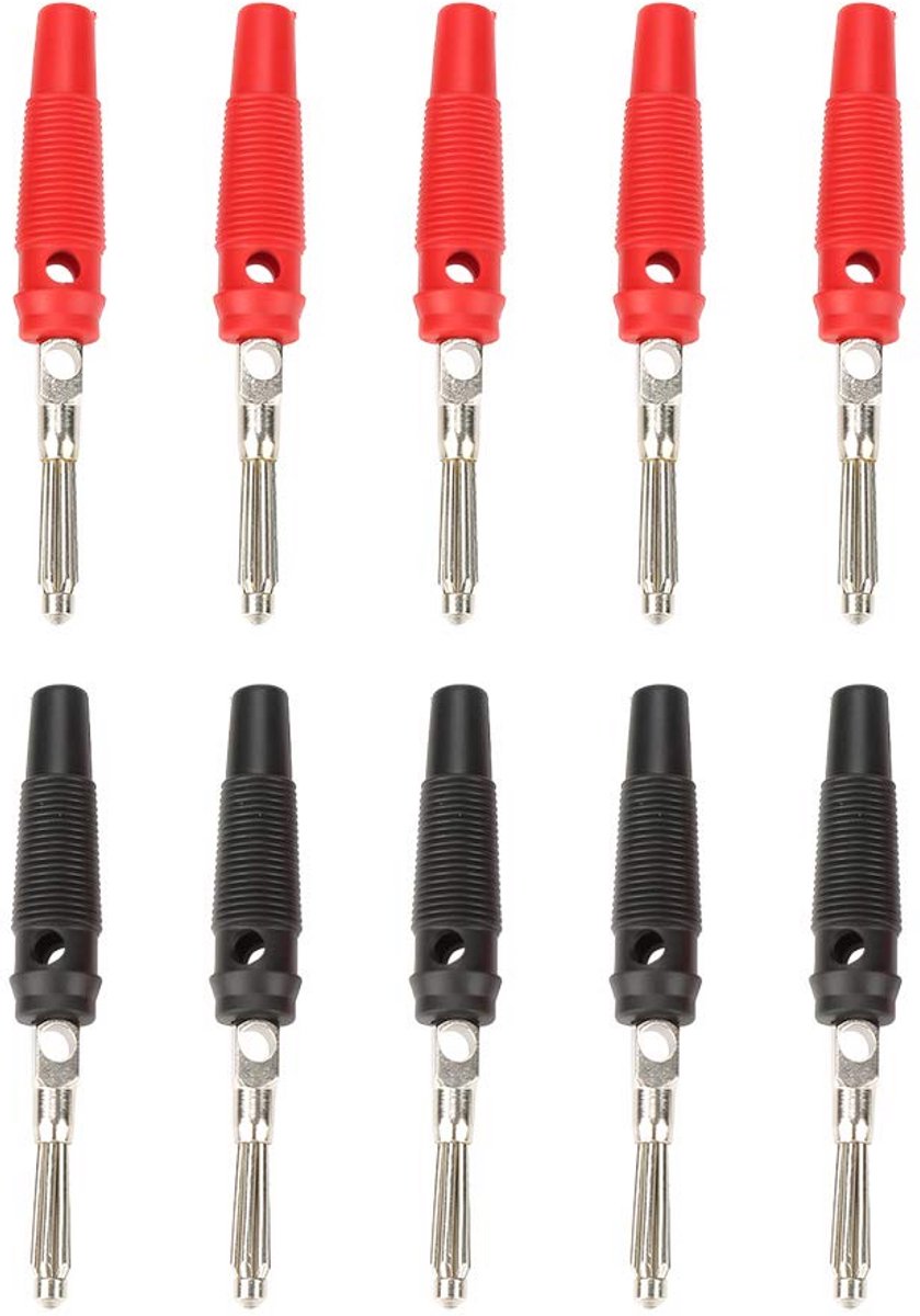 10 Stuks 4mm Banaanstekker Set voor Luidspreker en Versterker Connectoren