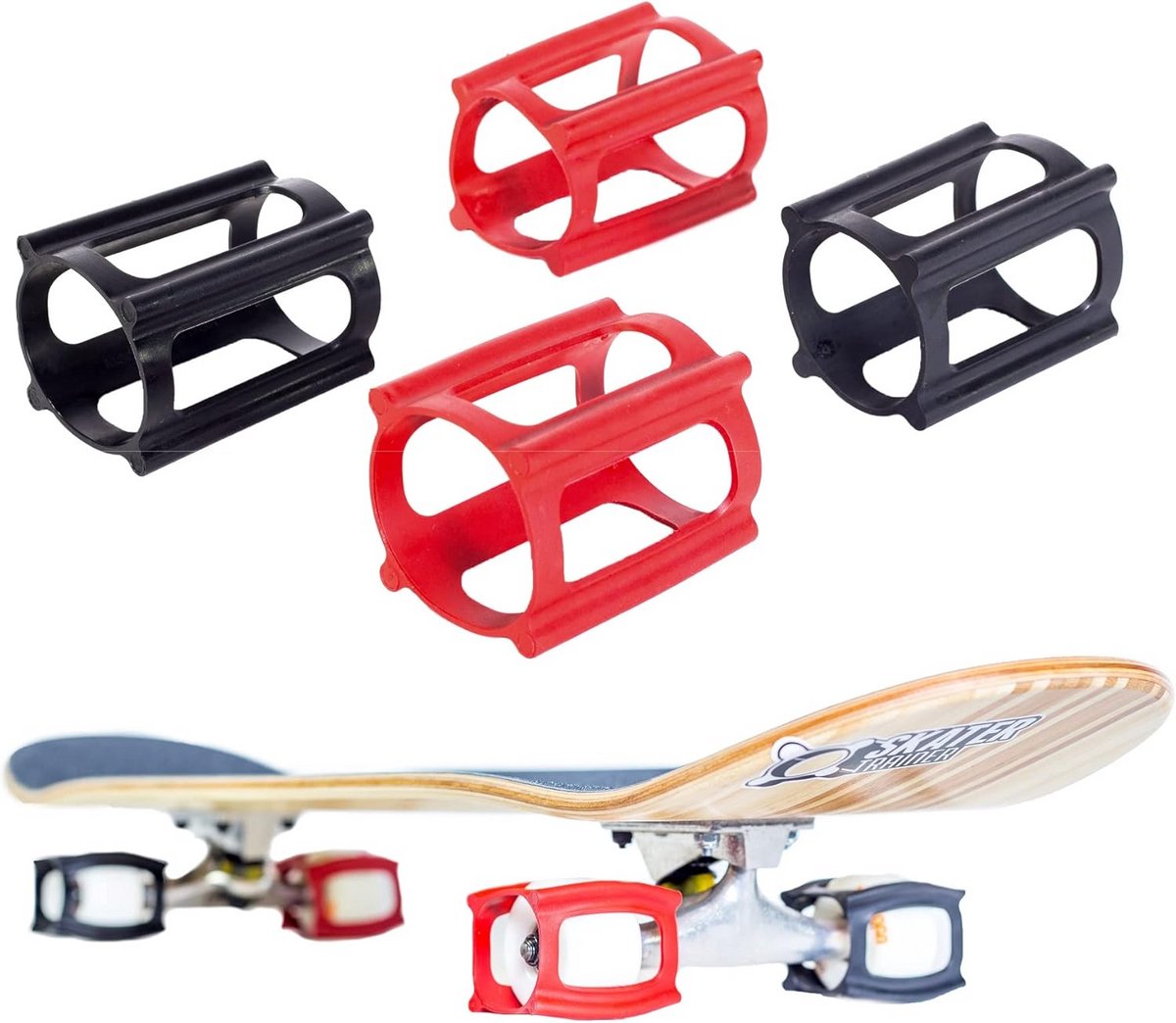Skateboard Trainingswielen Leer Tricks Zoals Ollies & Kickflips Geschikt Voor Alle Leeftijden Zwart