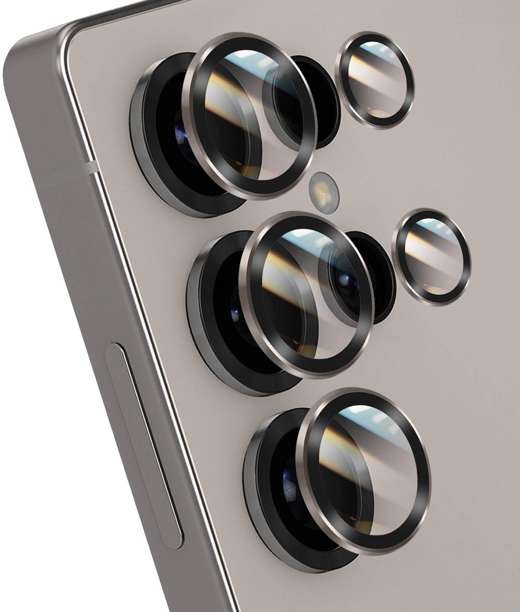 Forcell, Gehard Glas Camera Geschikt voor Samsung Galaxy S25 Ultra Anti-reflectie Vijfvoudige Lens, Champagneroze