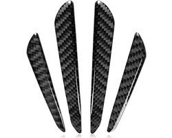 Deurrandbeschermer - 4 stuks - Zelfklevende zwarte bumperstrips - Autodeur stootbescherming - Koolstofvezel - Randbescherming - Auto accessoires - Bescherming tegen krassen