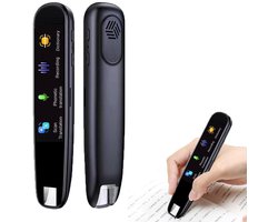 AI Vertaalpen Smart Scanner Vertaalapparaat Met Uitspraak Voorlees Apparaat Dyslexie Hulpmiddel 112 Talen Voice Recorder Draagbare Vertaler voor Studenten Vertaalcomputer Zakelijk Woordenboek Vertaal Scanner zwart