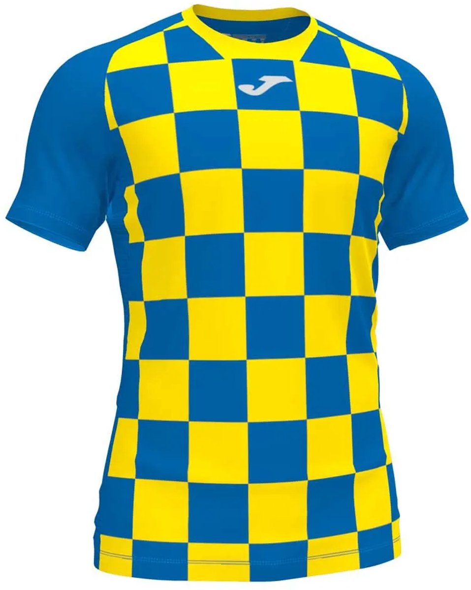 Joma Flag Ii T-shirt Met Korte Mouwen Geel,Blauw 12-14 Years Jongens,Meisjes