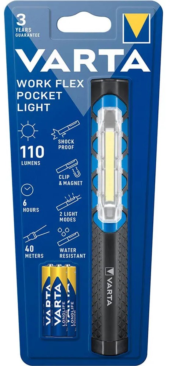 Varta 85131000 Zwart Zaklamp COB LED