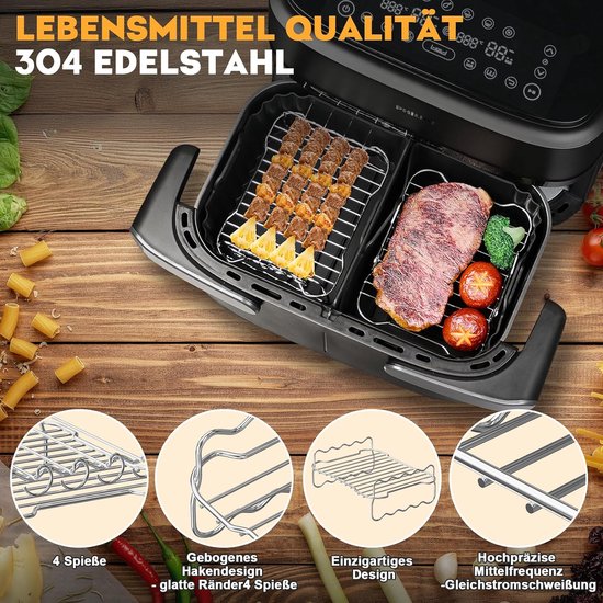 Airfryer Zubehör für Philips Dual Flexbasket Airfryer 1000 Series 7,1L Airfryer Zubehör für Philips Dual Flexbasket Airfryer 1000 Series 7,1L