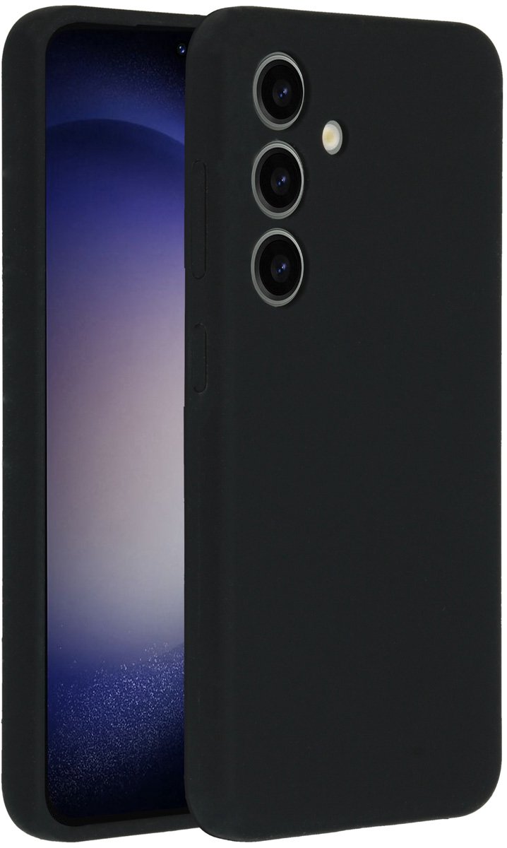 Accezz Hoesje Geschikt voor Samsung Galaxy S24 Hoesje Siliconen - Accezz Liquid Silicone Backcover - Zwart