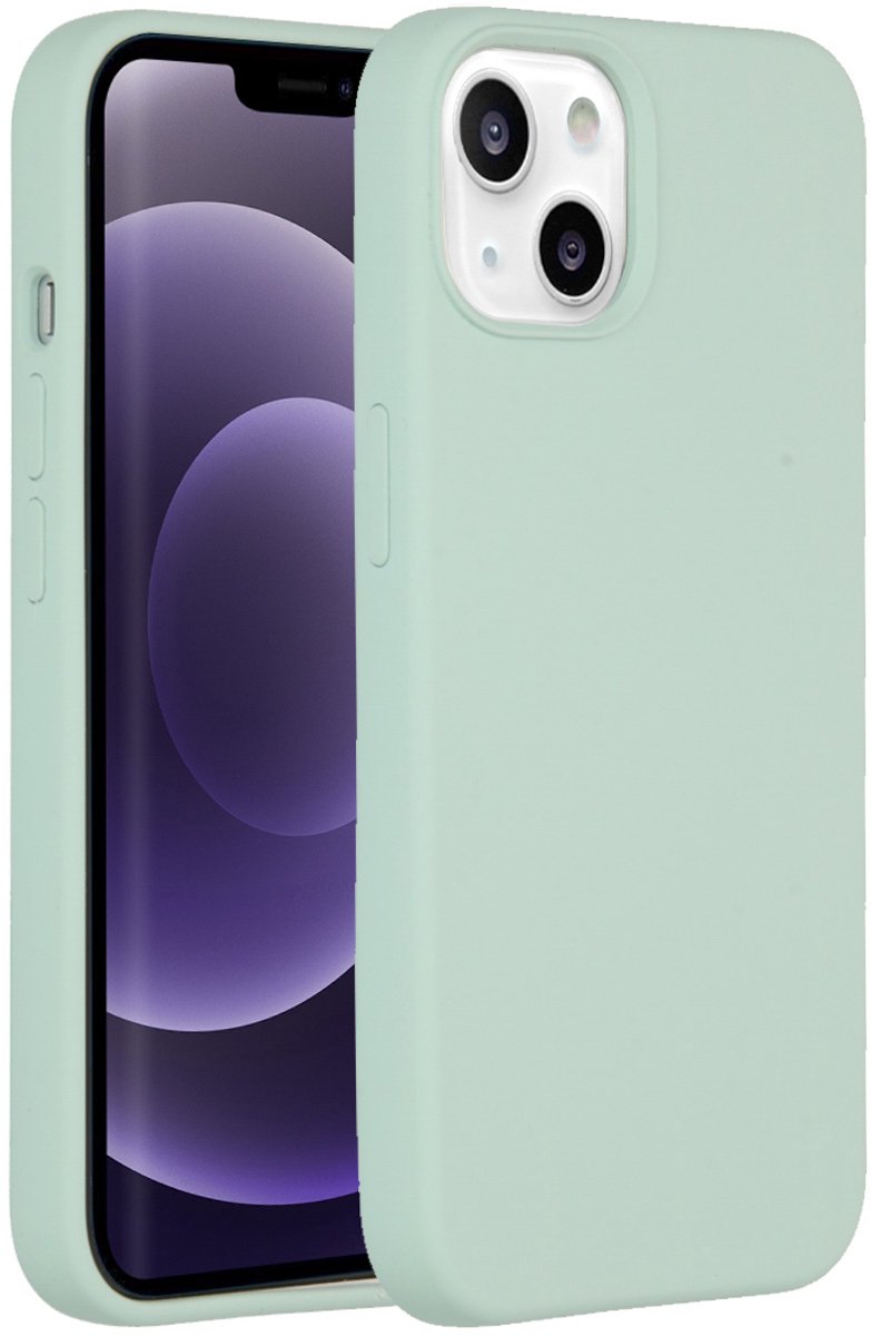 Accezz Liquid Silicone Backcover voor de iPhone 13 hoesje - Lichtblauw, Sky Blue