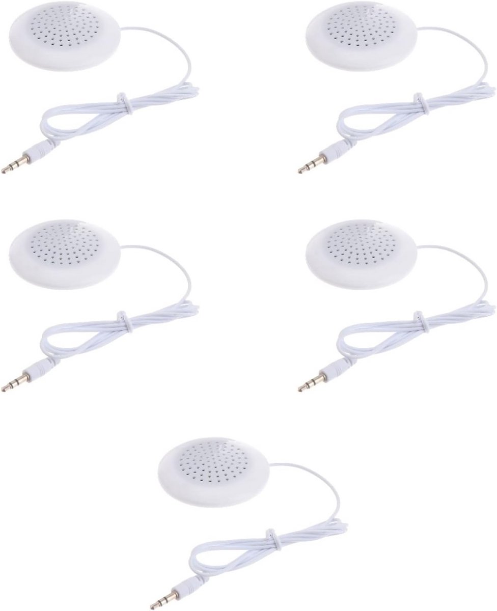 Kussenspreker 3.5mm - Set van 5 Mini Luidsprekers voor Slapen Muziek