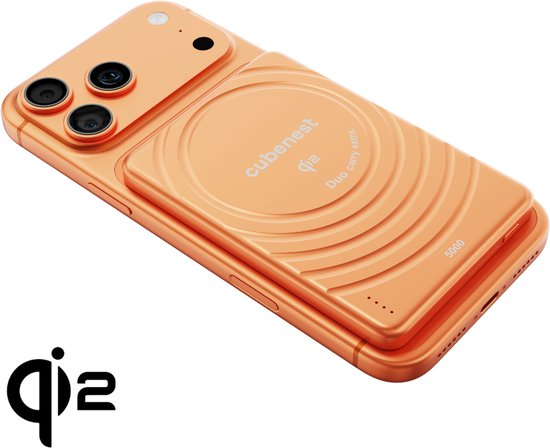 Cubenest Qi2 Draadloze Powerbank 5000 mAh voor MagSafe - Cubenest - €49,99