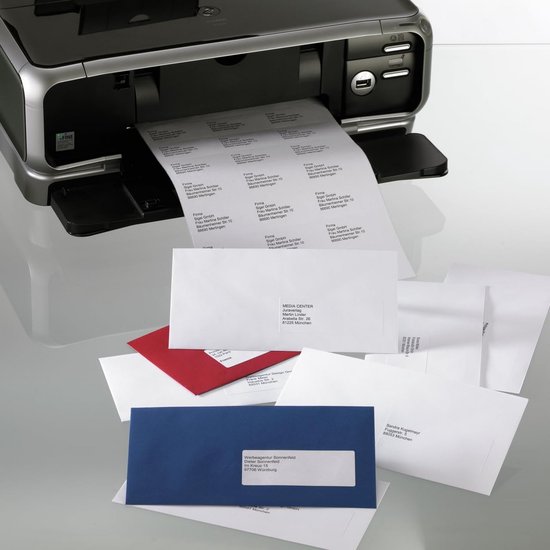 4.000 Etiketten 99,1 x 67,7 mm selbstklebend auf DIN A4 Bögen (2x4 Etiketten) - 500 Blatt Bigpack - Universell für Laser/Inkjet/Kopierer/Farblaser einsetzbar - 99x67mm 8-teilig