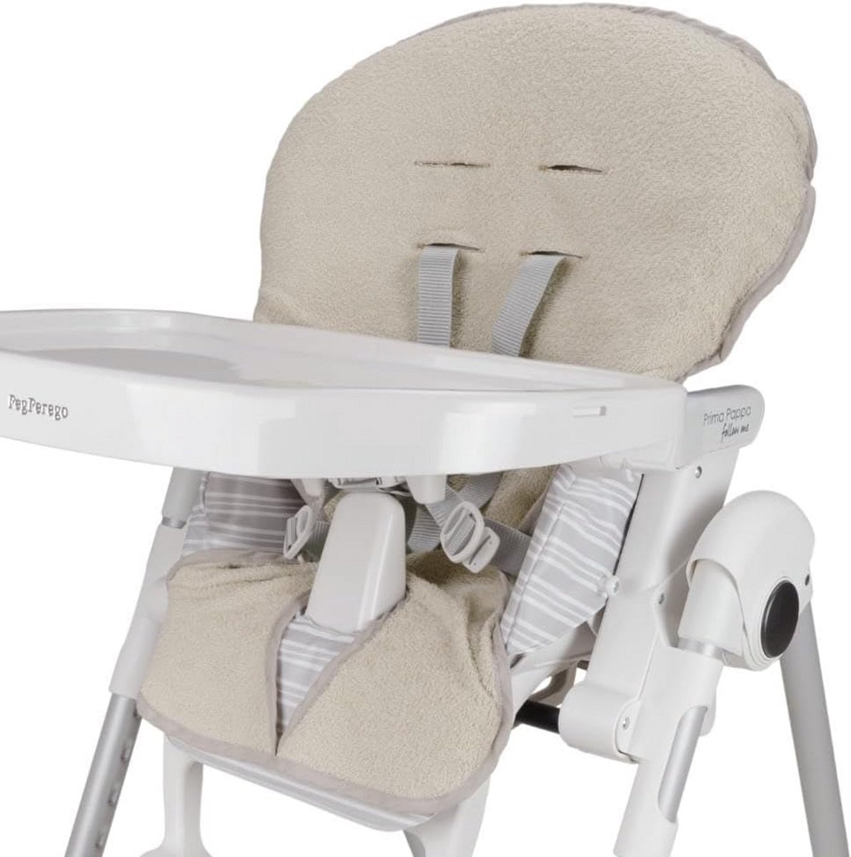 Badstof hoes voor babystoel van zacht katoenen badstof, geeft je kinderstoel een droog en fris gevoel, 100% Made in Italy (beige)
