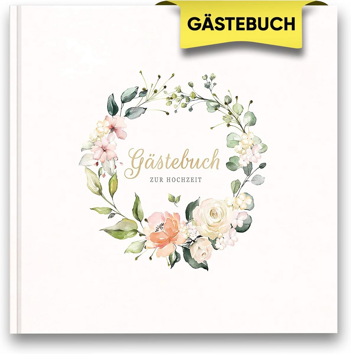 Gastenboek Bruiloft - Hardcover Fotoalbum 21 x 21 cm met 120 Pagina's