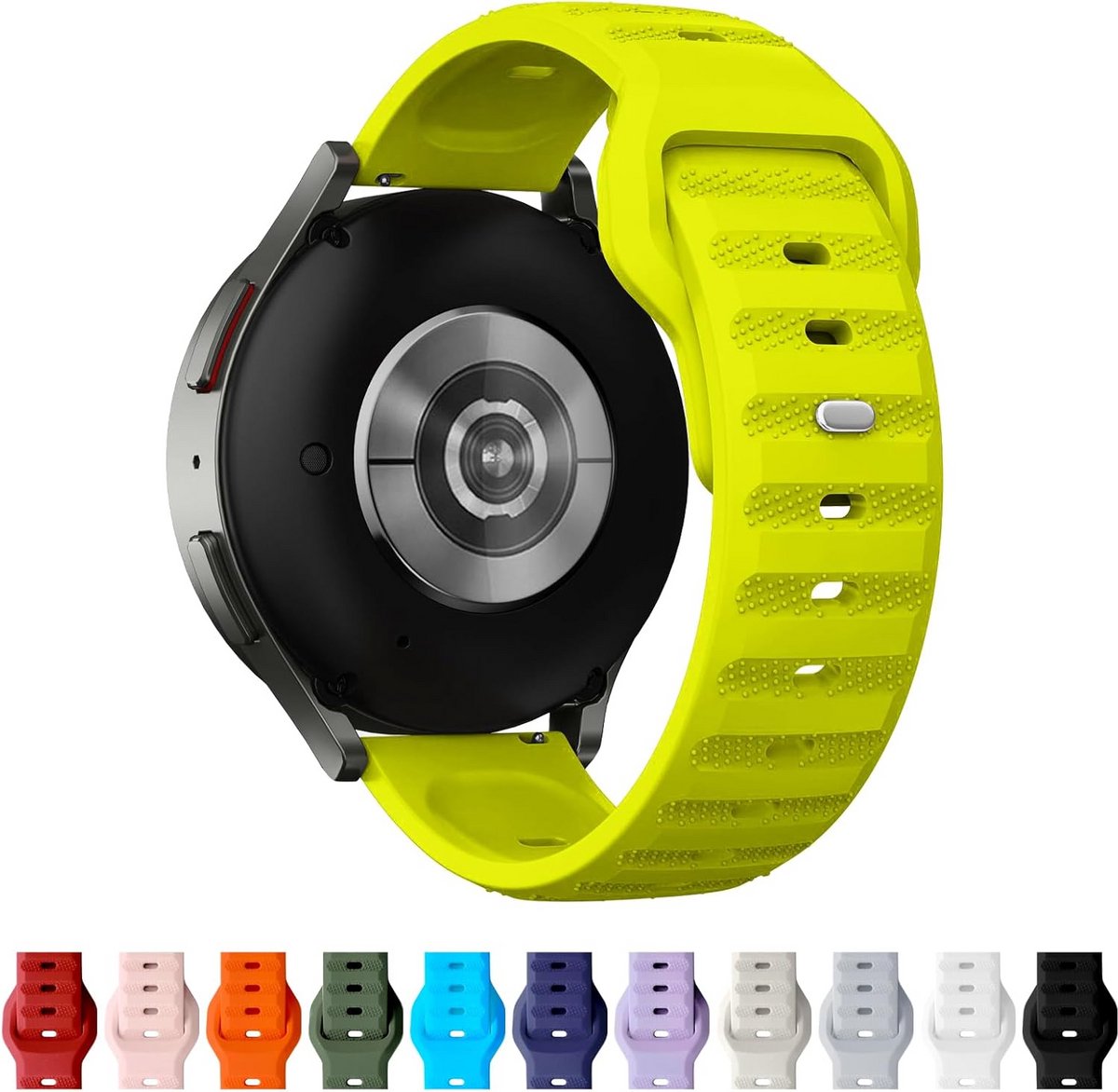 Sport Horlogeband Silicone voor Diverse Smartwatches 20mm & 22mm - Verstelbaar