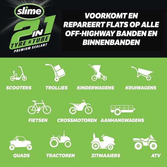 2-in-1 Bandenreparatiemiddel voor Binnenbanden en Tubeless Banden - Niet Giftig en Milieuvriendelijk - 455 ml — afbeelding 4