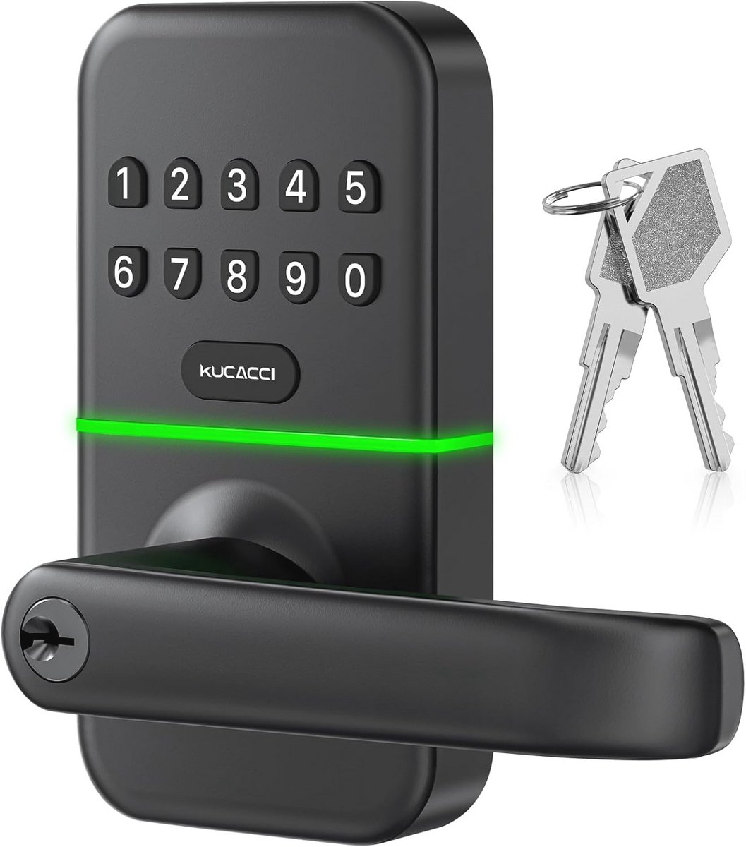 Slim deurklinkslot met toetsenbord - Elektronisch deurslot voor voordeur - Smart Lock met digitale code