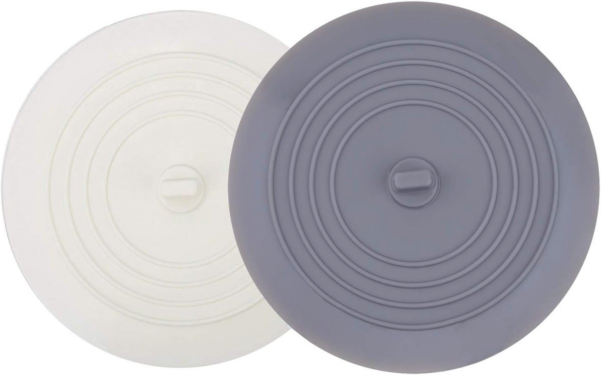 Siliconen Badstopper - Set van 2 - 15 cm - Haarstopper en Afvoerplug voor Keuken en Badkamer